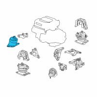OEM 2008 Honda Accord Rubber Assy., Engine Side Mounting Diagram - 50820-TA1-A01