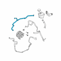 OEM 2007 Lincoln MKZ Upper Return Hose Diagram - AH6Z-3A713-F