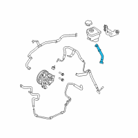 OEM 2007 Lincoln MKZ Power Steering Suction Hose Diagram - AH6Z-3691-C