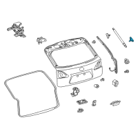 OEM 2010 Lexus RX450h Bracket, Back Door Stay, Lower Diagram - 68957-0E010