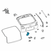 OEM Lexus Back Door Lock Assembly Diagram - 69350-48063