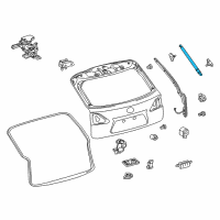 OEM 2012 Lexus RX350 Stay Assy, Back Door Diagram - 68960-0E160