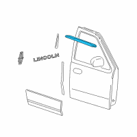 OEM 2000 Lincoln Navigator Belt Weatherstrip Diagram - YL7Z-7821452-AA