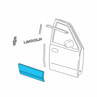 OEM 2002 Lincoln Blackwood Body Side Molding Diagram - 2C6Z-1620878-AAA