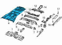 OEM Jeep Grand Cherokee L PAN-FLOOR Diagram - 68564382AA