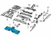 OEM Jeep Grand Cherokee L RAN-CENTER FLOOR Diagram - 68551928AA