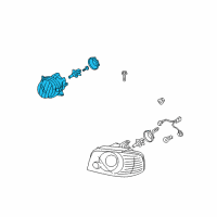 OEM 2003 Kia Optima Driver Side Headlight Assembly Diagram - 921033C550