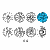 OEM 2018 Chrysler Pacifica Aluminum Wheel Diagram - 5RJ43LS1AB