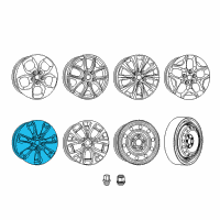 OEM 2020 Chrysler Voyager Aluminum Wheel Diagram - 5SQ161STAB