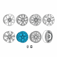OEM 2019 Chrysler Pacifica Aluminum Wheel Diagram - 5RJ491STAB