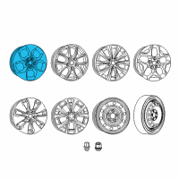 OEM Chrysler Voyager Aluminum Wheel Diagram - 5RJ40AAAAA
