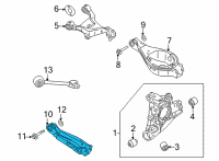 OEM Nissan Link Compl-Lower, Rear Suspension LH Diagram - 551A1-6RA0B