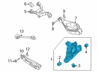 OEM Nissan Rogue Housing Assy-Rear Axle, LH Diagram - 43019-6RA1A