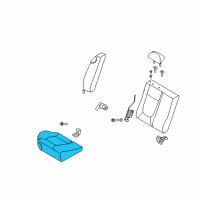 OEM 2008 Kia Spectra Cushion Assembly-Rear Seat Diagram - 892022F003390