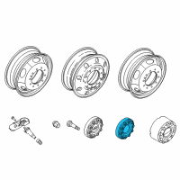 OEM 2016 Ford F-250 Super Duty Wheel Cap Diagram - 5C3Z-1130-NA