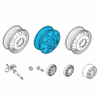 OEM 2014 Ford F-250 Super Duty Wheel, Steel Diagram - 5C3Z-1007-JA