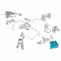 OEM 2020 Lexus RX350L INSULATOR, Engine Mounting Diagram - 12372-0P060