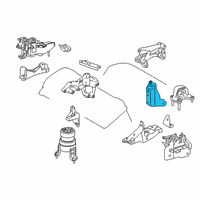 OEM 2016 Lexus RX350 Bracket, Engine Mount Diagram - 12321-0P090