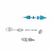 OEM Buick Lucerne Joint Kit, Front Wheel Drive Shaft Tri-Pot Diagram - 26073381