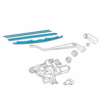 OEM Lexus RX300 Rear Wiper Blade Assembly Diagram - 85242-48010