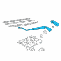 OEM 1999 Lexus RX300 Rear Wiper Arm Assembly Diagram - 85241-48010