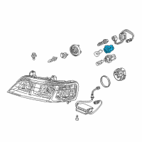 OEM Acura RLX Socket (Gray) Diagram - 33302-SR3-A01