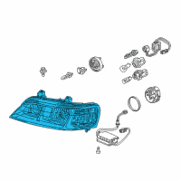 OEM 2000 Acura RL Passenger Headlight Lens/Housing Link Diagram - 33101-SZ3-A02