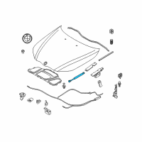 OEM 2009 BMW M6 Gas Pressurized Spring, Hood Diagram - 51-23-7-070-670