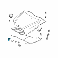 OEM BMW 535i Hood Safety Catch Diagram - 51-23-7-034-256