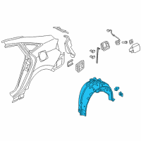 OEM 2019 Honda Civic Fender R, RR Inn Diagram - 74552-TBA-A00