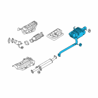 OEM Kia Rondo Main Muffler Assembly Diagram - 287001D280