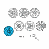 OEM 2012 Toyota Matrix Wheel, Alloy Diagram - 42611-02D60