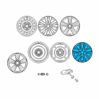 OEM 2010 Toyota Matrix Wheel, Alloy Diagram - 42611-02A50