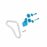 OEM 2008 Honda Ridgeline Tensioner Set Diagram - 04317-RCA-305