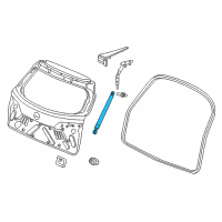 OEM Acura RDX Stay Assembly, Tailgate Open Diagram - 74820-TX4-A01
