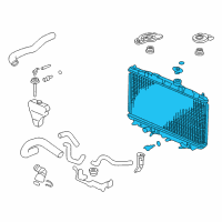 OEM 2005 Honda Accord Radiator (Denso) Diagram - 19010-RAA-A71