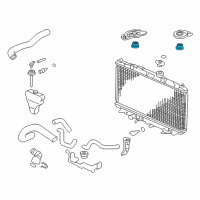 OEM 2009 Acura RDX Cushion, Radiator Mounting (Upper) Diagram - 74173-SJ4-000