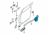 OEM 2022 Nissan Frontier LOCK & REMOTE CONTROL ASSY-REAR DOOR, RH Diagram - 82500-9BU0C