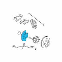OEM Hummer H2 Shield-Front Brake Diagram - 25846355