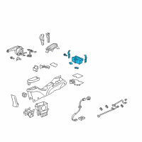 OEM 2013 Honda Insight Pocket Assembly, Front Console (Gloss One Black) Diagram - 77230-TM8-A01ZA