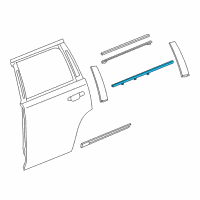 OEM 2018 Cadillac Escalade Belt Weatherstrip Diagram - 23227744