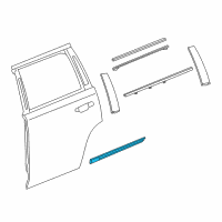 OEM 2020 GMC Yukon Body Side Molding Diagram - 22832438