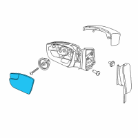 OEM 2015 Ford Escape Mirror Glass Diagram - CJ5Z-17K707-B