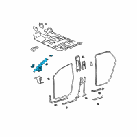 OEM 2006 Lexus RX330 GARNISH Assembly, Front Pillar Diagram - 62210-48052-A1