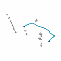 OEM 2004 Mercury Marauder Stabilizer Bar Diagram - YW7Z-5A772-AA