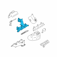 OEM 2003 Chrysler Sebring Right Exhaust Manifold Diagram - MR481816
