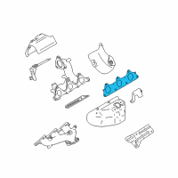 OEM 1999 Chrysler Sebring Gasket-Exhaust Manifold Diagram - MR281721