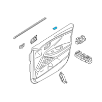 OEM 2019 Hyundai Santa Fe Support Assembly-FR Dr Pull HDL, RH Diagram - 82781-S2000-NNB