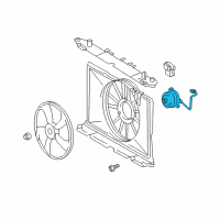 OEM 2010 Pontiac Vibe Motor, Engine Coolant Fan Diagram - 88975762