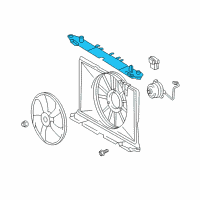 OEM 2010 Pontiac Vibe Shroud, Engine Coolant Fan Upper Diagram - 88975767